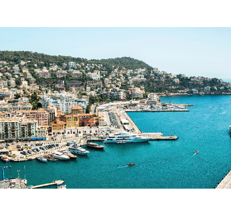 도시와 국가 벽 벽화 해안 도시 경관 뷰 - TenStickers