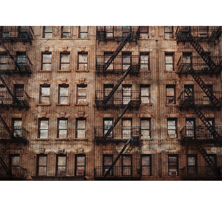 도시와 국가 벽 벽화 도시 벽돌 외관 - TenStickers