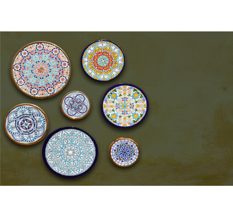 동물 벽 벽화 정교한 원형 패턴 - TenStickers