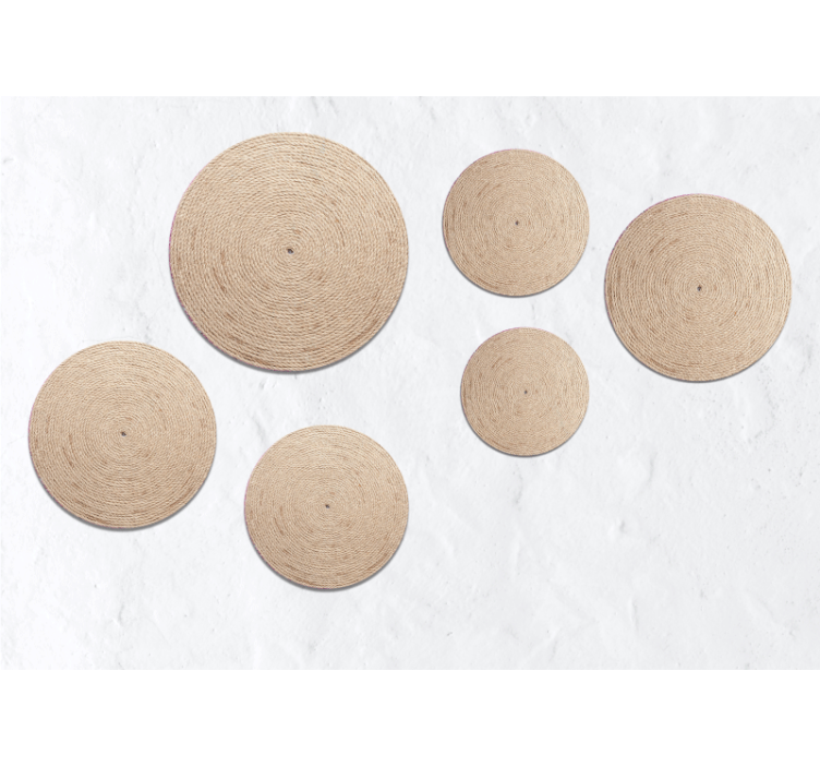 다른 질감과 패턴 벽 벽화 자연 원형 패턴 - TenStickers