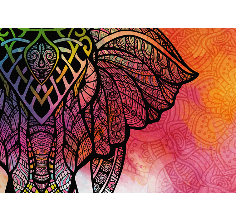 만다라 벽 벽화 그라디언트 민족 디자인 - TenStickers