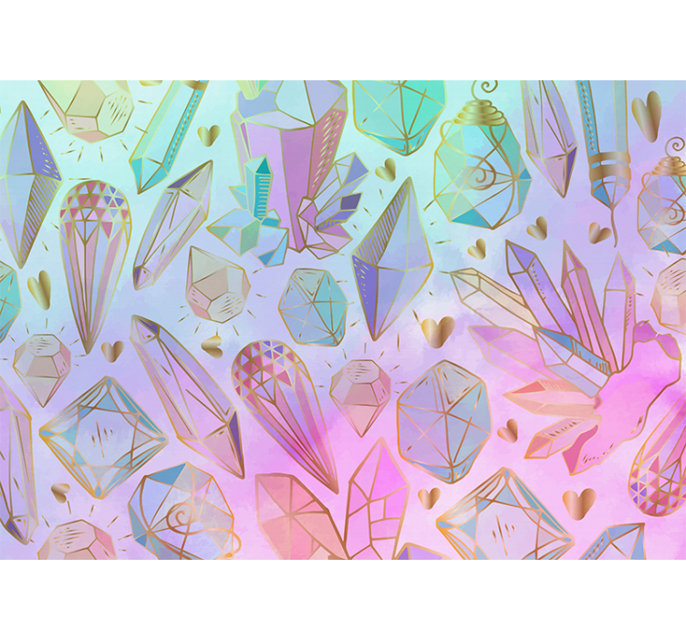 예술 벽화 기하학적 보석 디자인 - TenStickers