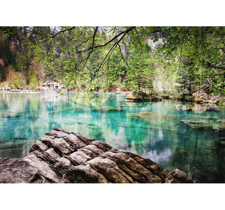 풍경 벽 벽화 고요한 호수 풍경 - TenStickers