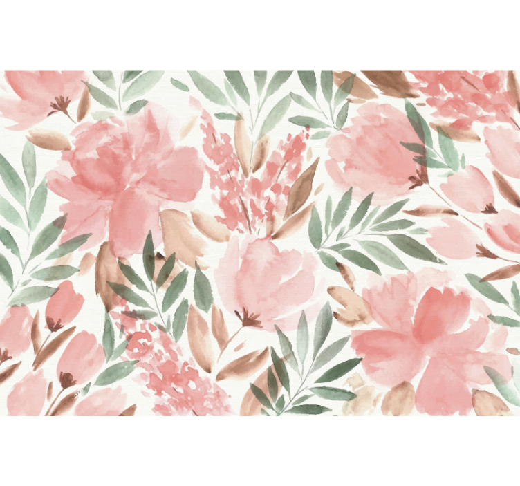 파노라마 배경 화면 파피에페인트 파노라미크 플로랄 - TenStickers