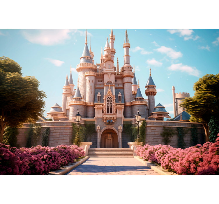 판타지 벽 벽화 공주 성 - TenStickers