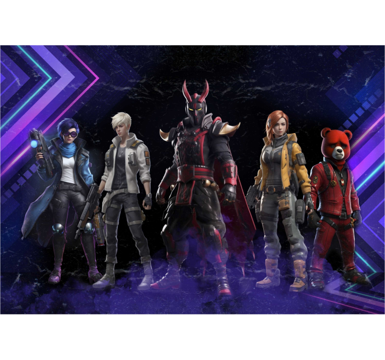 벽화 청소년 침실 우주의 미래적인 캐릭터들우주의 미래적인 캐릭터들 - TenStickers