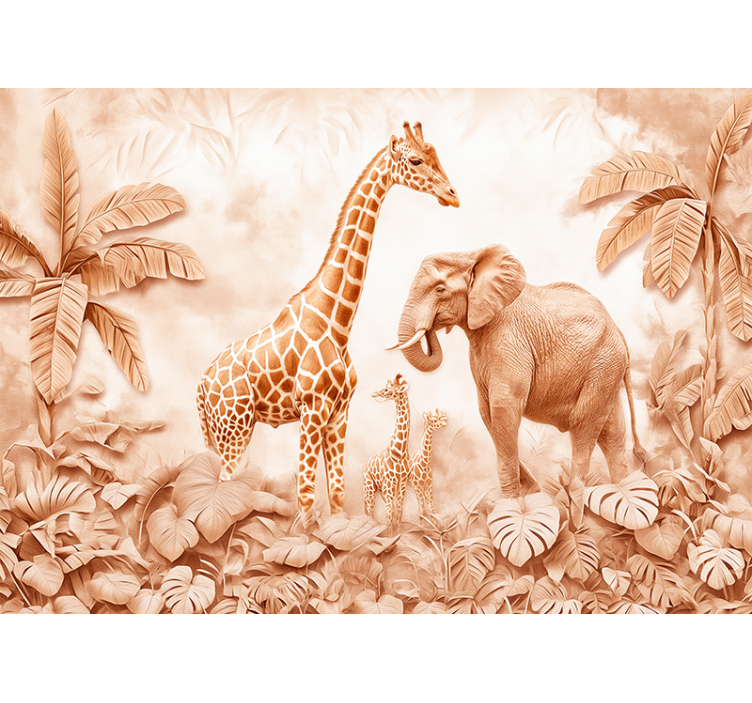 벽면 벽화 추상 사바나 - TenStickers