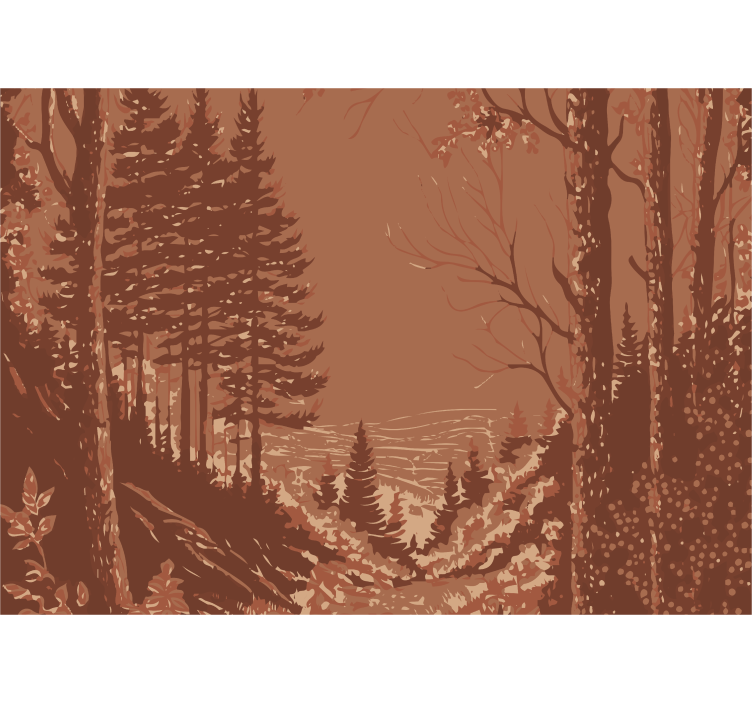 벽면 벽화 자연 추상 디자인 - TenStickers