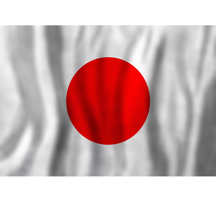 다른 도시 및 국가와 벽화 일본 국기 - TenStickers