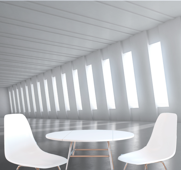 3d 효과 벽 벽화 미니멀리즘 밝은 공간 - TenStickers