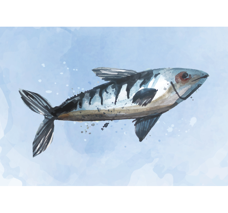 포토 뮤럴 마스터 침실 웅장한 물고기 일러스트 - TenStickers