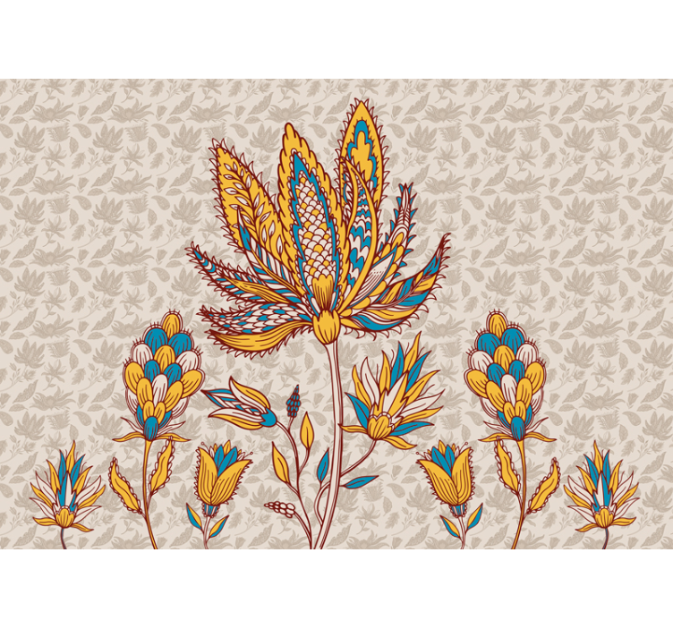 꽃 벽 벽화 생동감 있는 꽃 조합 - TenStickers