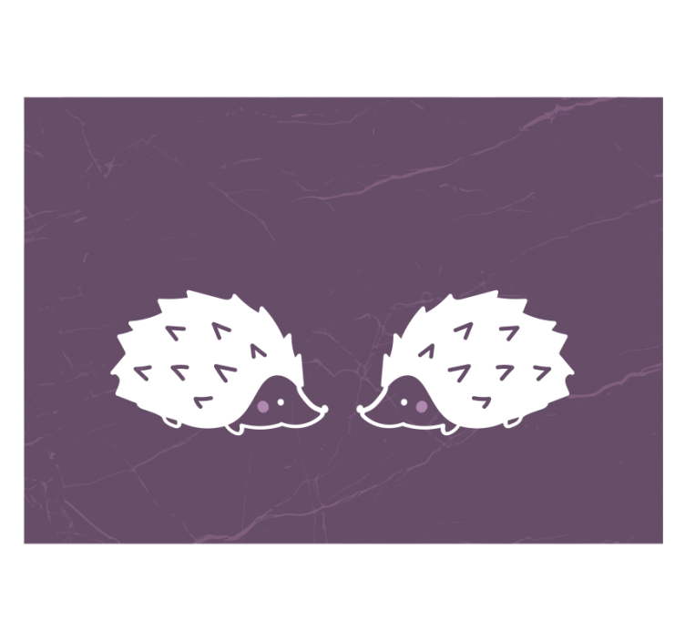 동물 벽 벽화 사랑스러운 고슴도치 커플 - TenStickers