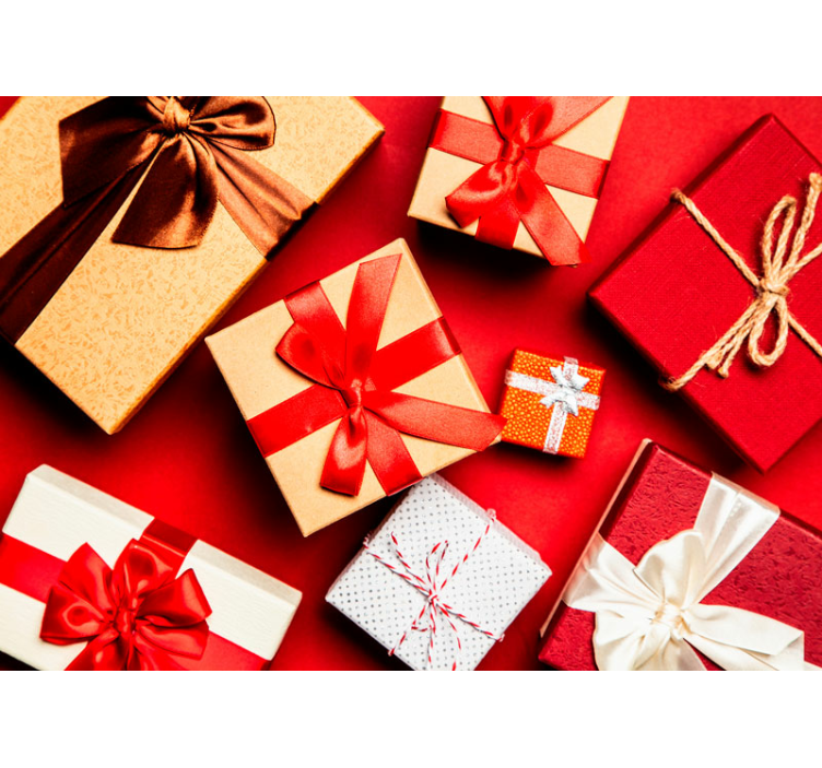 크리스마스 벽화 축제 선물 준비 - TenStickers