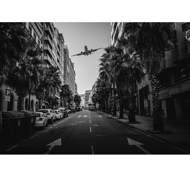 도시와 국가 벽 벽화 공중에서 본 도시 풍경 - TenStickers