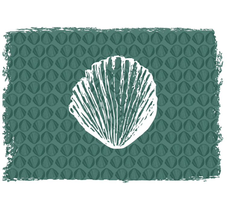 꽃 벽 벽화 쉘 패턴 디자인 - TenStickers