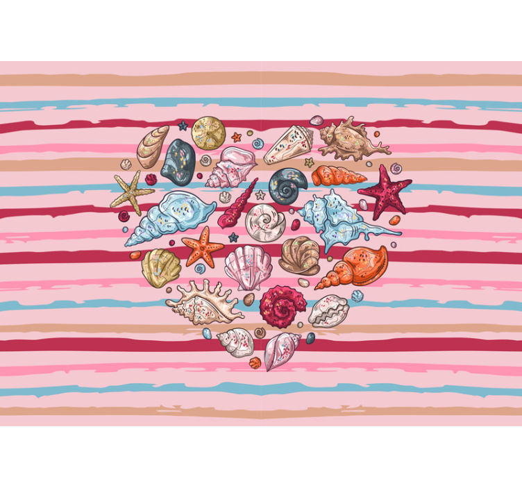 동물 벽 벽화 조개류 해양 생물 - TenStickers