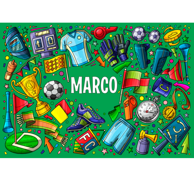 맞춤형 벽 벽화 스포츠 테마 요소 - TenStickers