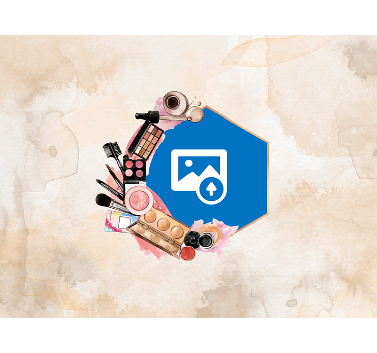 사진 벽 벽화와 창의적인 메이크업 도구 - TenStickers