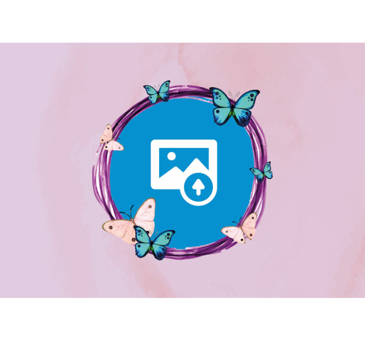 꽃 벽 벽화 해바라기와 나비가 함께한 디자인 - TenStickers