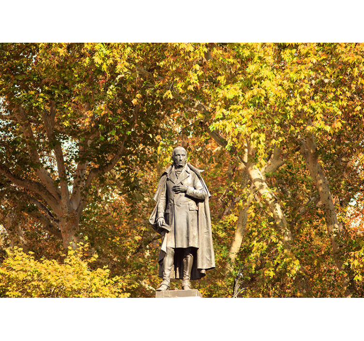 Murales para personas 나뭇잎 사이의 조각상 - TenStickers