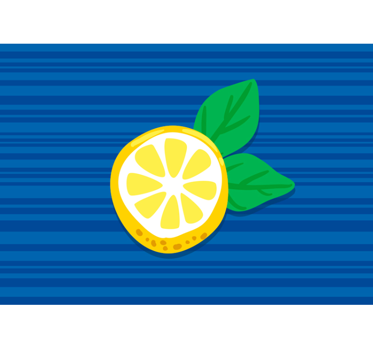 다른 꽃 벽 벽화 레몬 슬라이스 아트 - TenStickers