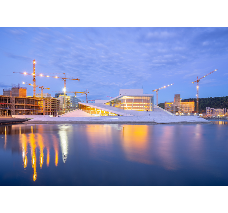 저녁 벽화에서 오슬로 오페라 - TenStickers