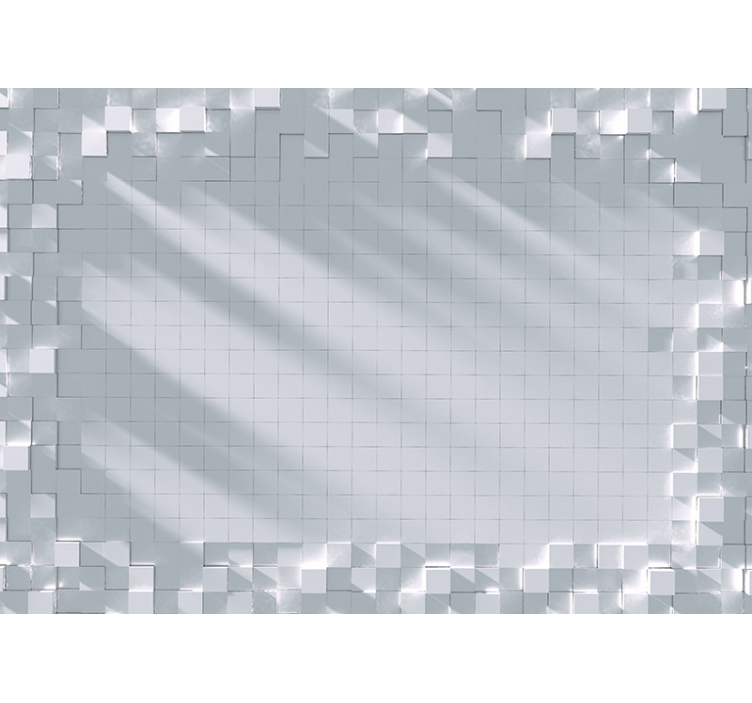 질감과 패턴 벽 벽화 기하학적 타일 패턴 - TenStickers