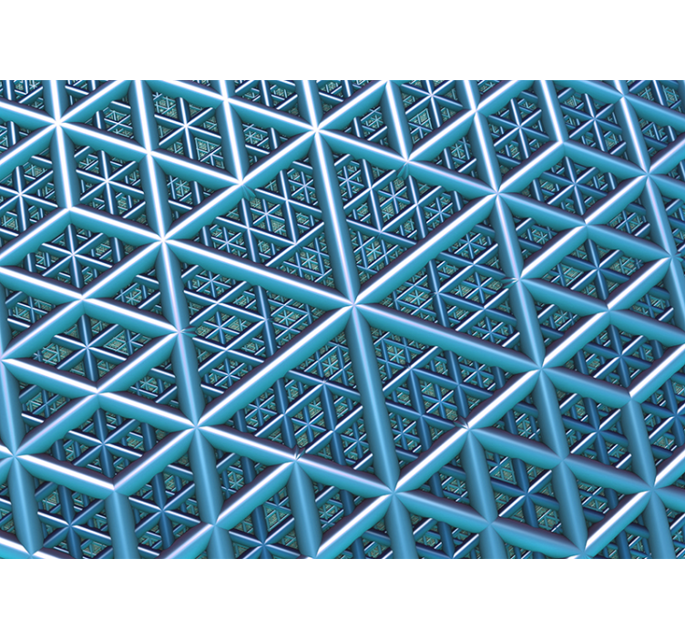 초록 벽 벽화 기하학적 패턴 구조 - TenStickers