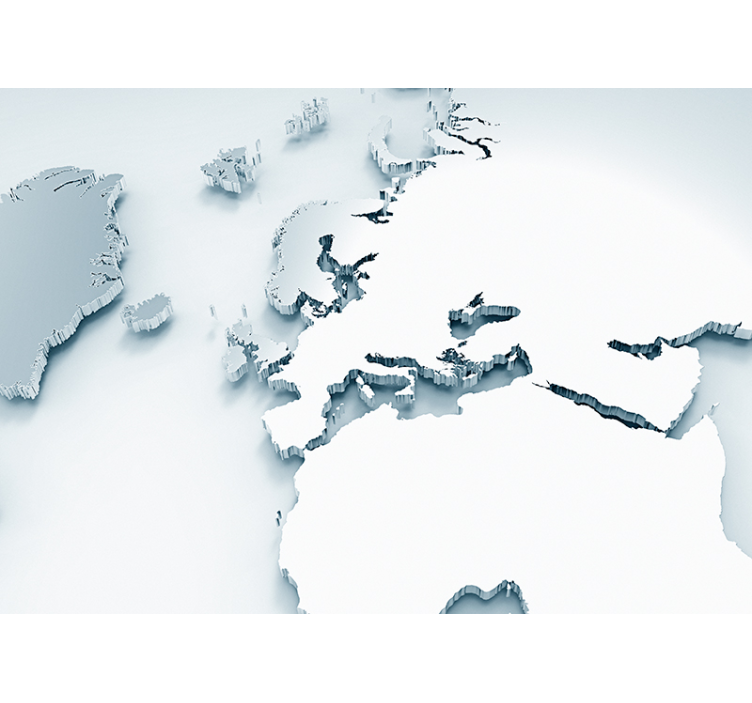 세계지도 벽 벽화 광범위한 세계지도 - TenStickers