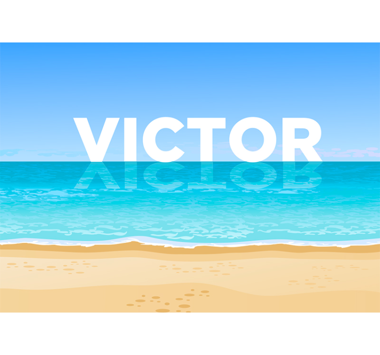 벽화 바다 물이 있는 해변 - TenStickers