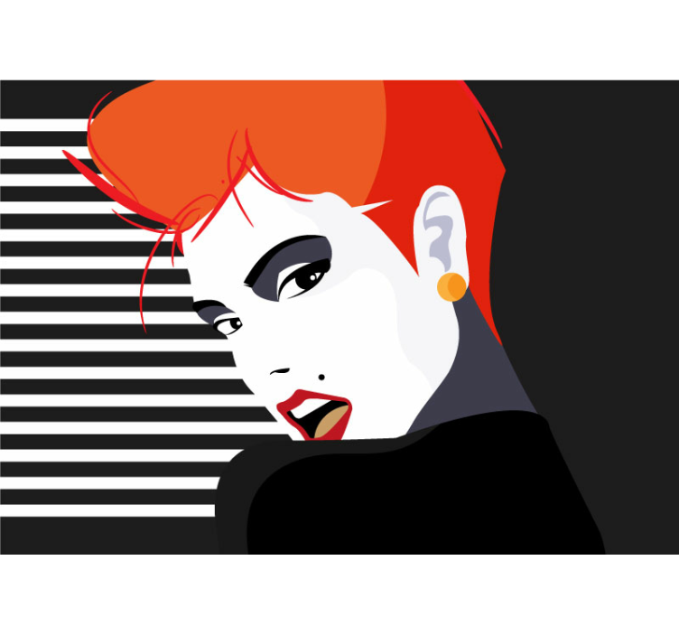 예술 벽화 스타일리시 초상화 디테일 - TenStickers