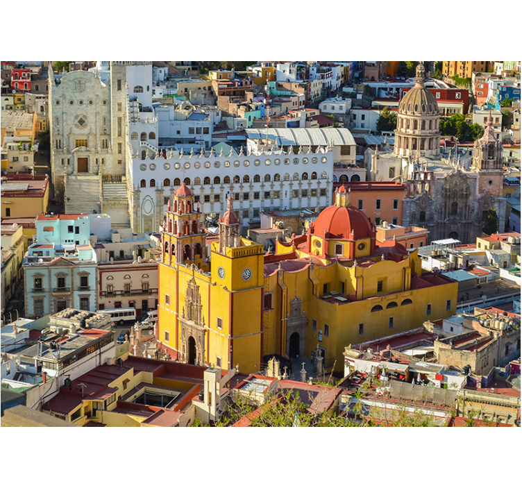 도시와 국가 벽 벽화 역사적인 노란색 대성당 - TenStickers