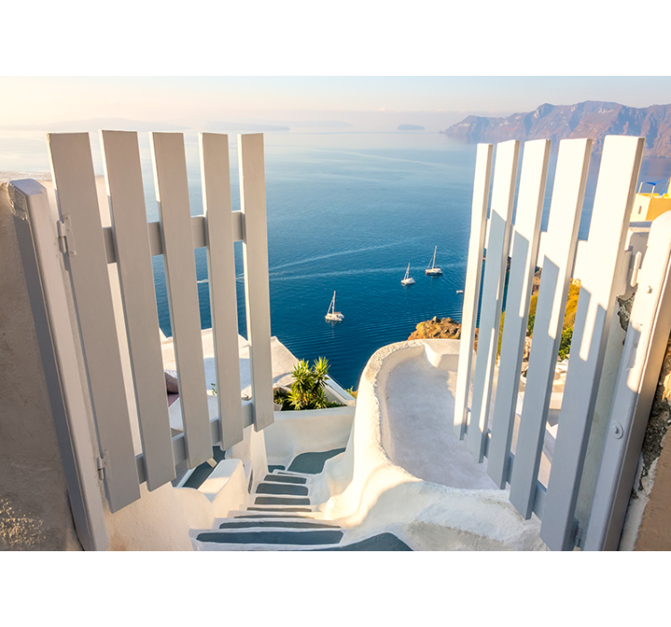 바다 벽화 아래 해변 입구 - TenStickers