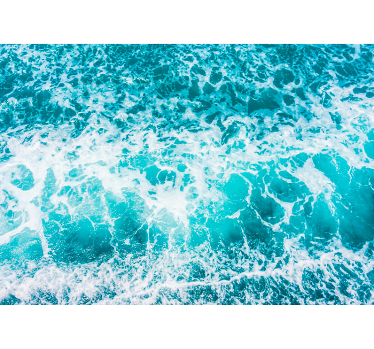 벽화 바다 커플이 파도를 안고 있는 모습 - TenStickers