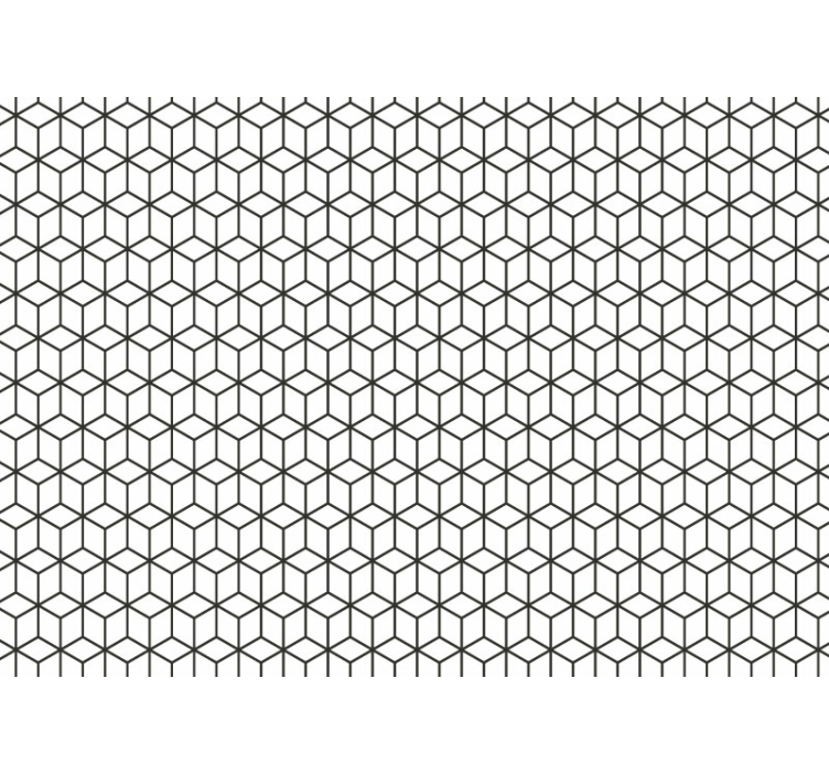 질감과 패턴 벽 벽화 기하학적 큐브 형상 - TenStickers