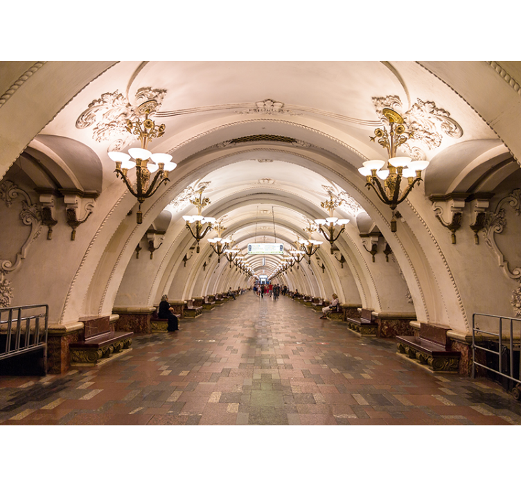 도시와 국가 벽 벽화 웅장한 지하 통로 - TenStickers