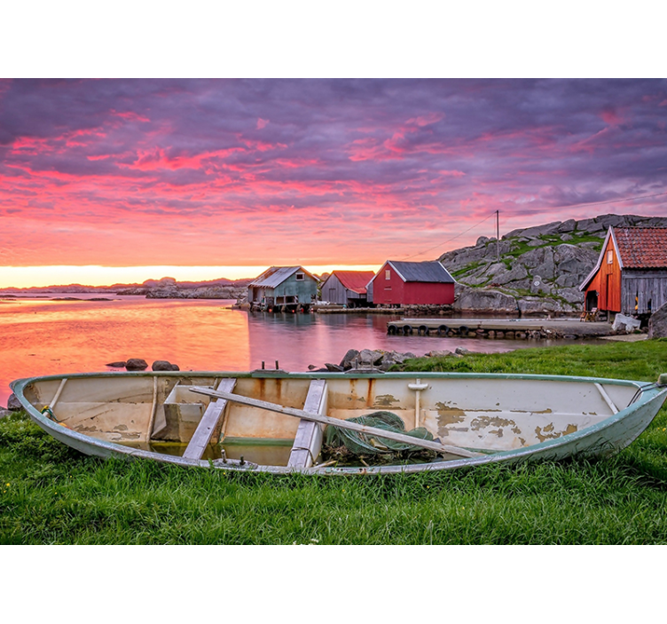 풍경 벽 벽화 아름다운 해안 마을 - TenStickers