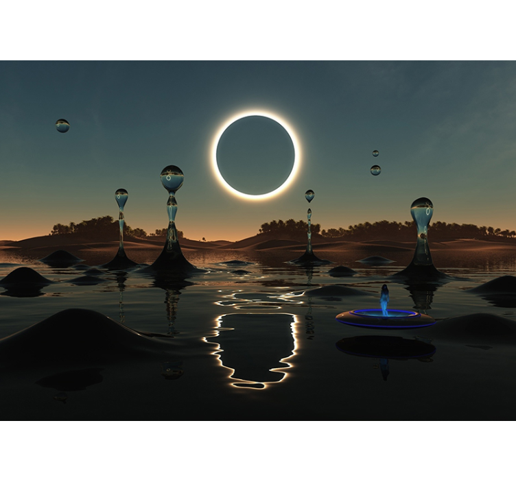 벽화 공간 천상의 물 풍경 - TenStickers