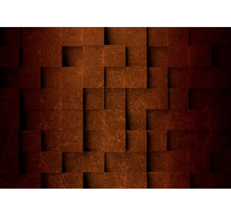 다른 질감과 패턴 벽 벽화 레이어드 사각 패턴 - TenStickers