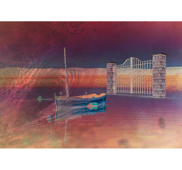 풍경 벽 벽화 고요한 호수 경치 - TenStickers