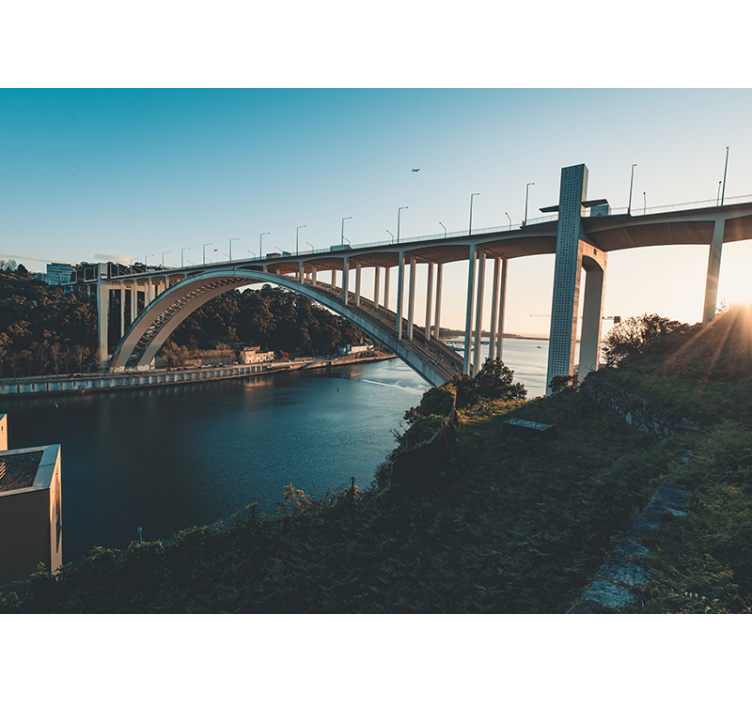 도시와 국가 벽 벽화 건축 다리 풍경 - TenStickers