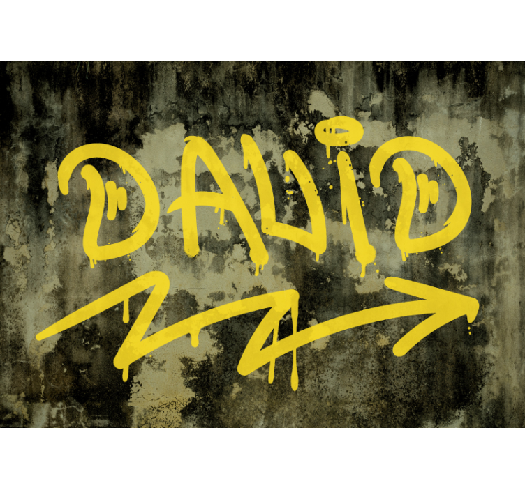 Murales de arte urbano 노란색 거리 예술 - TenStickers