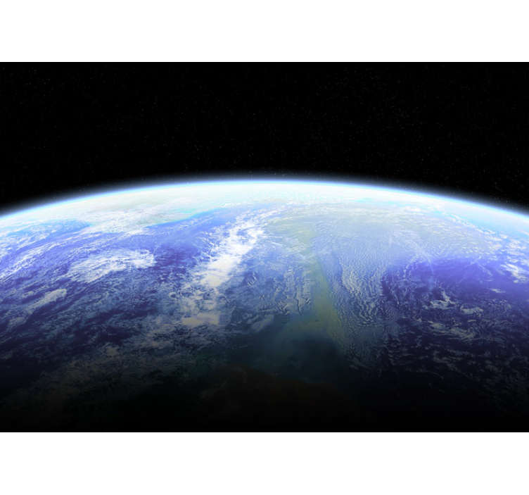 지구 공간 벽화의 위성 이미지 - TenStickers