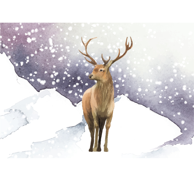 동물 벽 벽화 우아한 사슴 풍경 - TenStickers