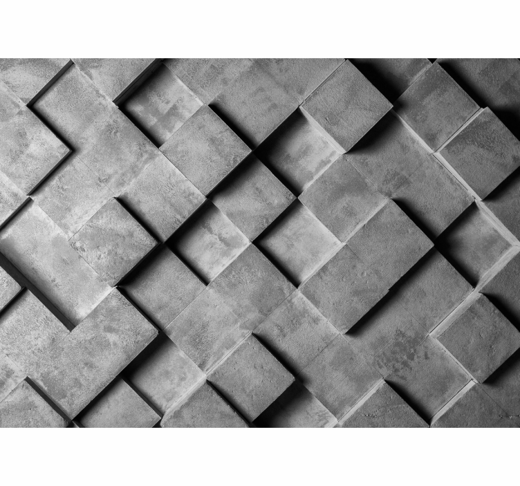 질감과 패턴 벽 벽화 기하학적 회색 패턴 - TenStickers