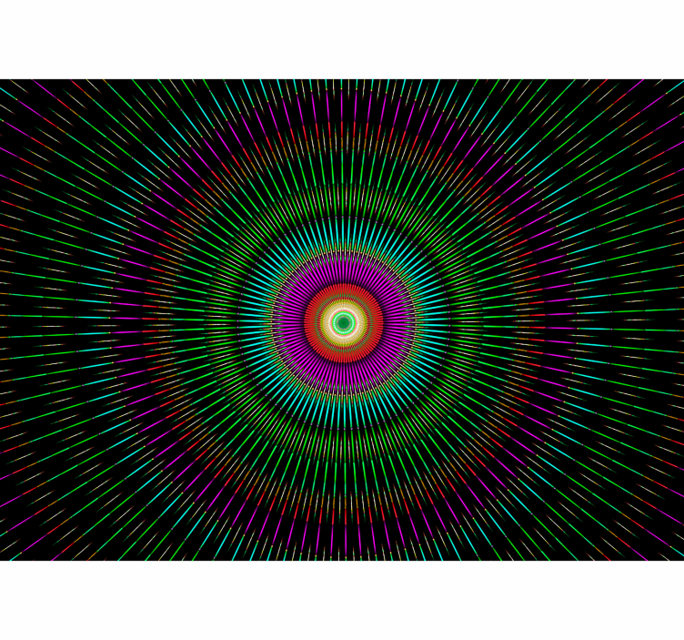 초록 벽 벽화 빛나는 나선 패턴 - TenStickers