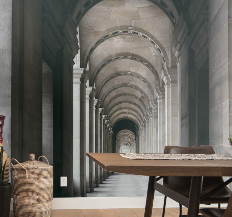 고대 시멘트 아치 깊이 3d 벽화 - TenStickers