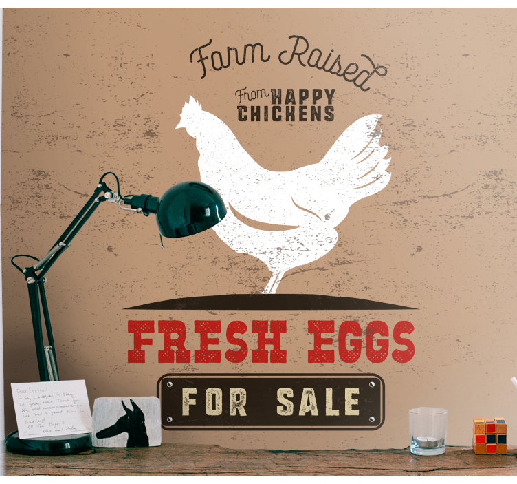 동물 벽 벽화 신선한 농장 닭 - TenStickers