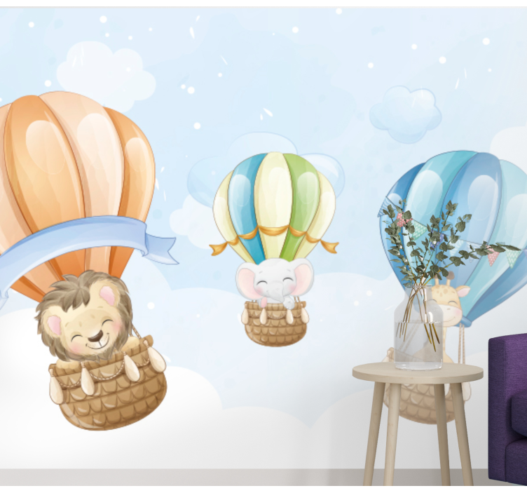 동물 벽 벽화 풍선 비행선 - TenStickers